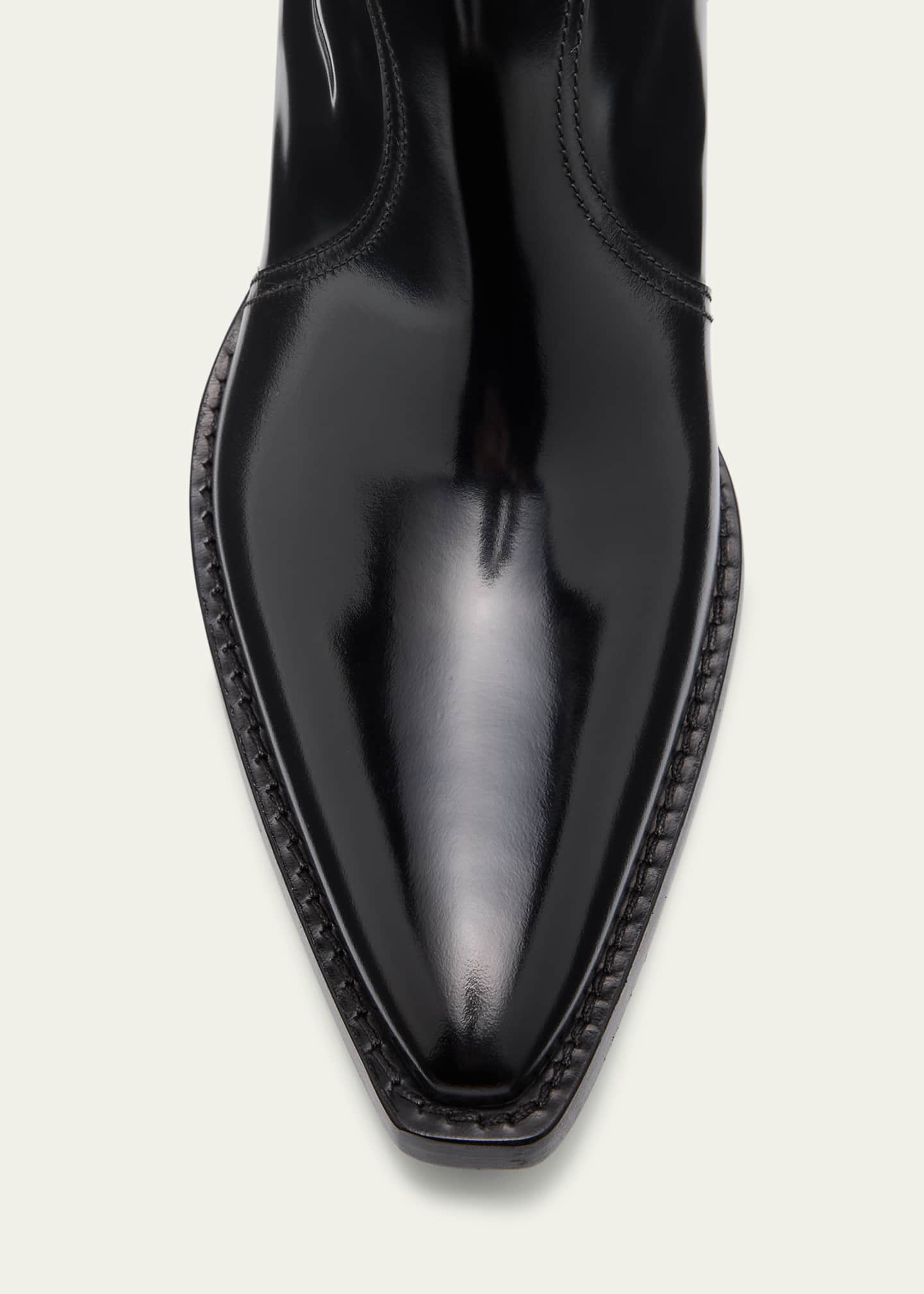 Prada Leather Zip Ankle Boots Image 5 of 6