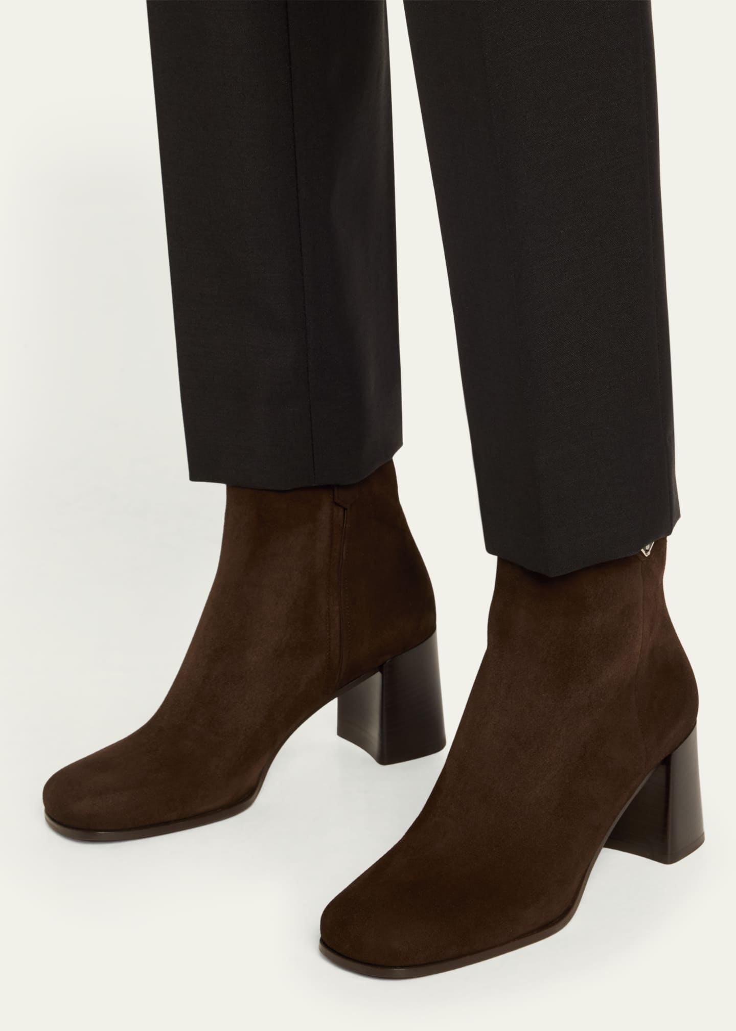 Prada Suede Zip Ankle Booties Image 2 of 6
