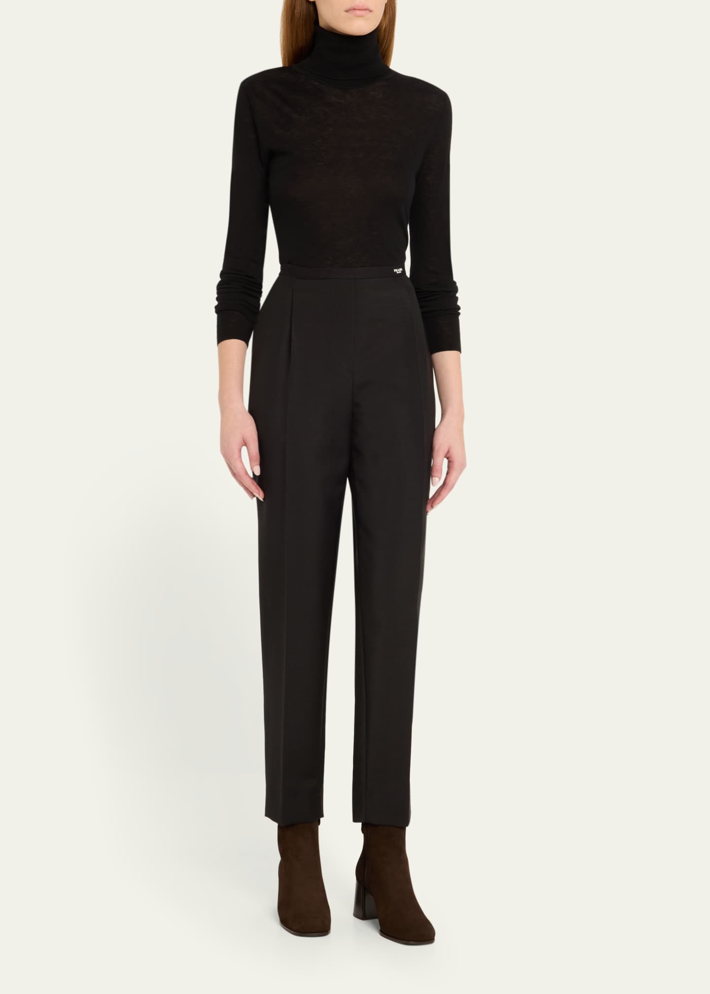 Prada Suede Zip Ankle Booties Image 3 of 6