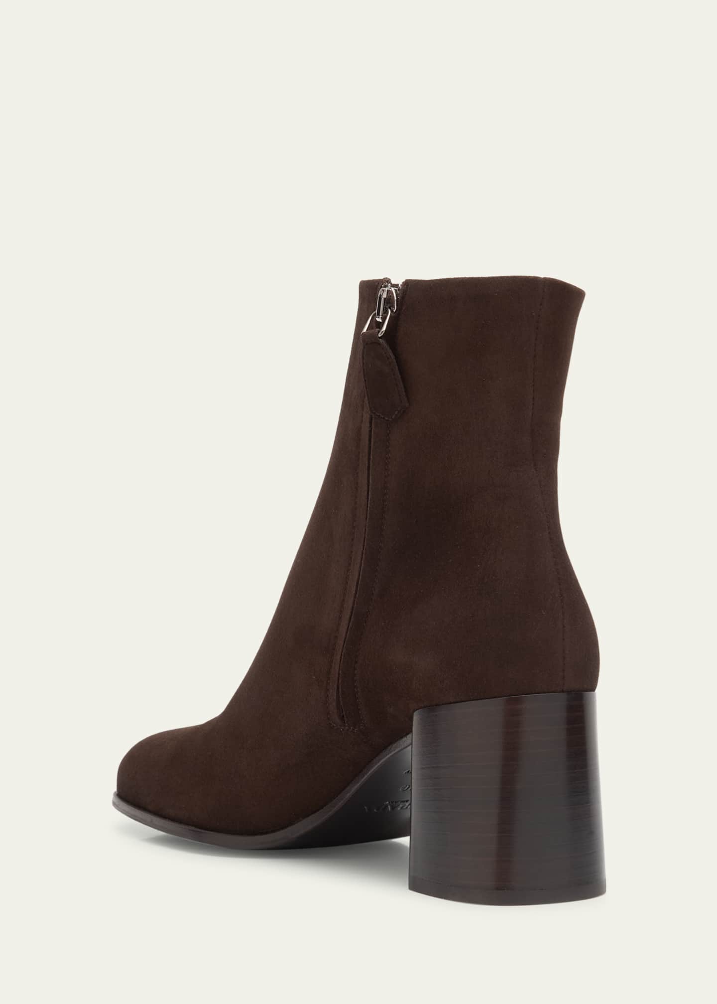 Prada Suede Zip Ankle Booties Image 4 of 6