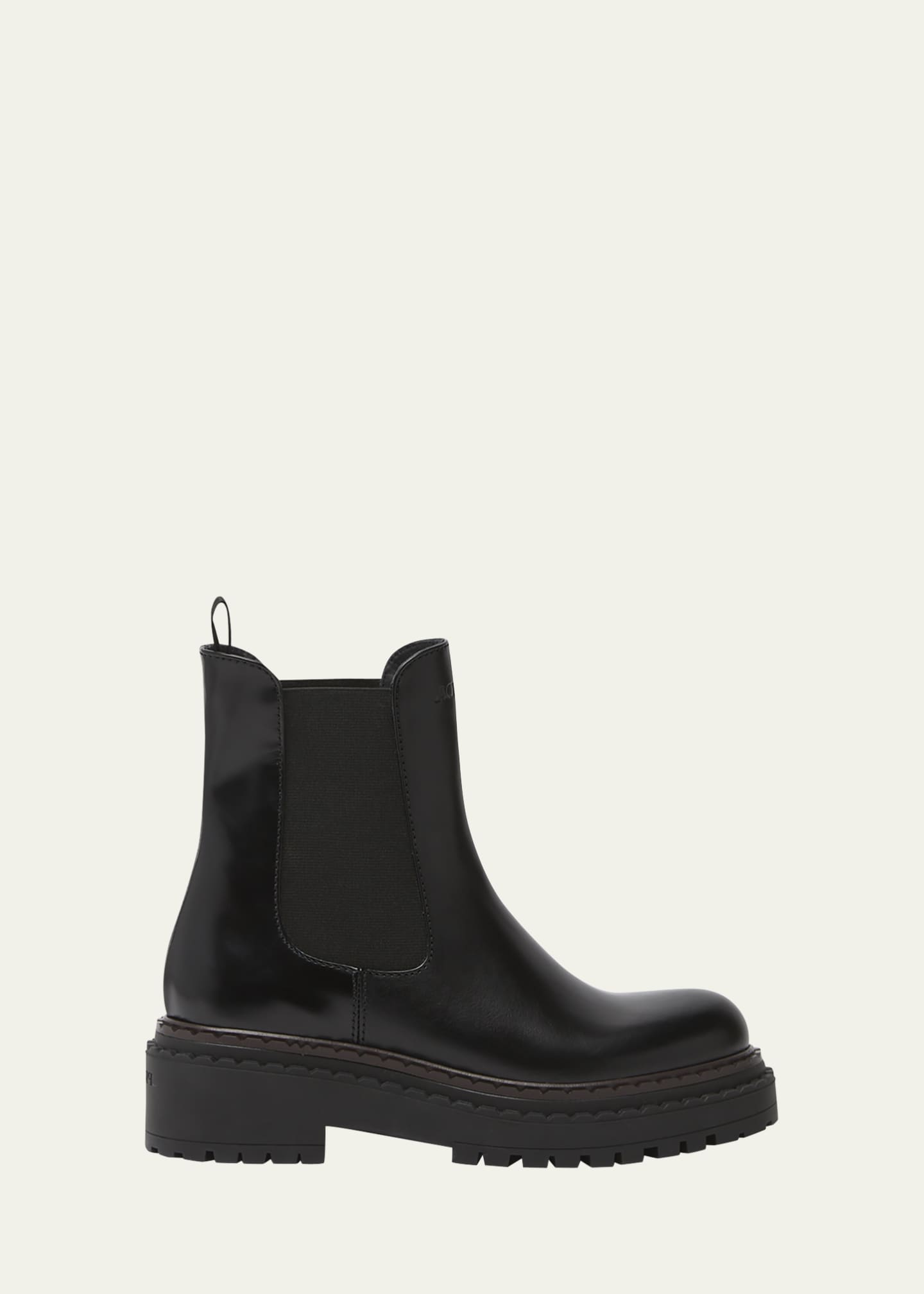 Prada Chocolate Calfskin Chelsea Ankle Boots Image 1 of 2
