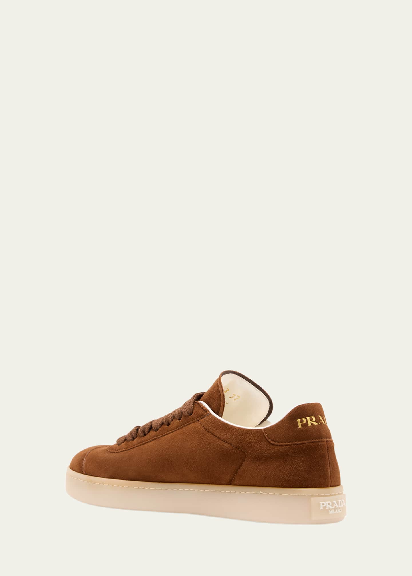 Prada Lane Suede Low-Top Sneakers Image 4 of 5