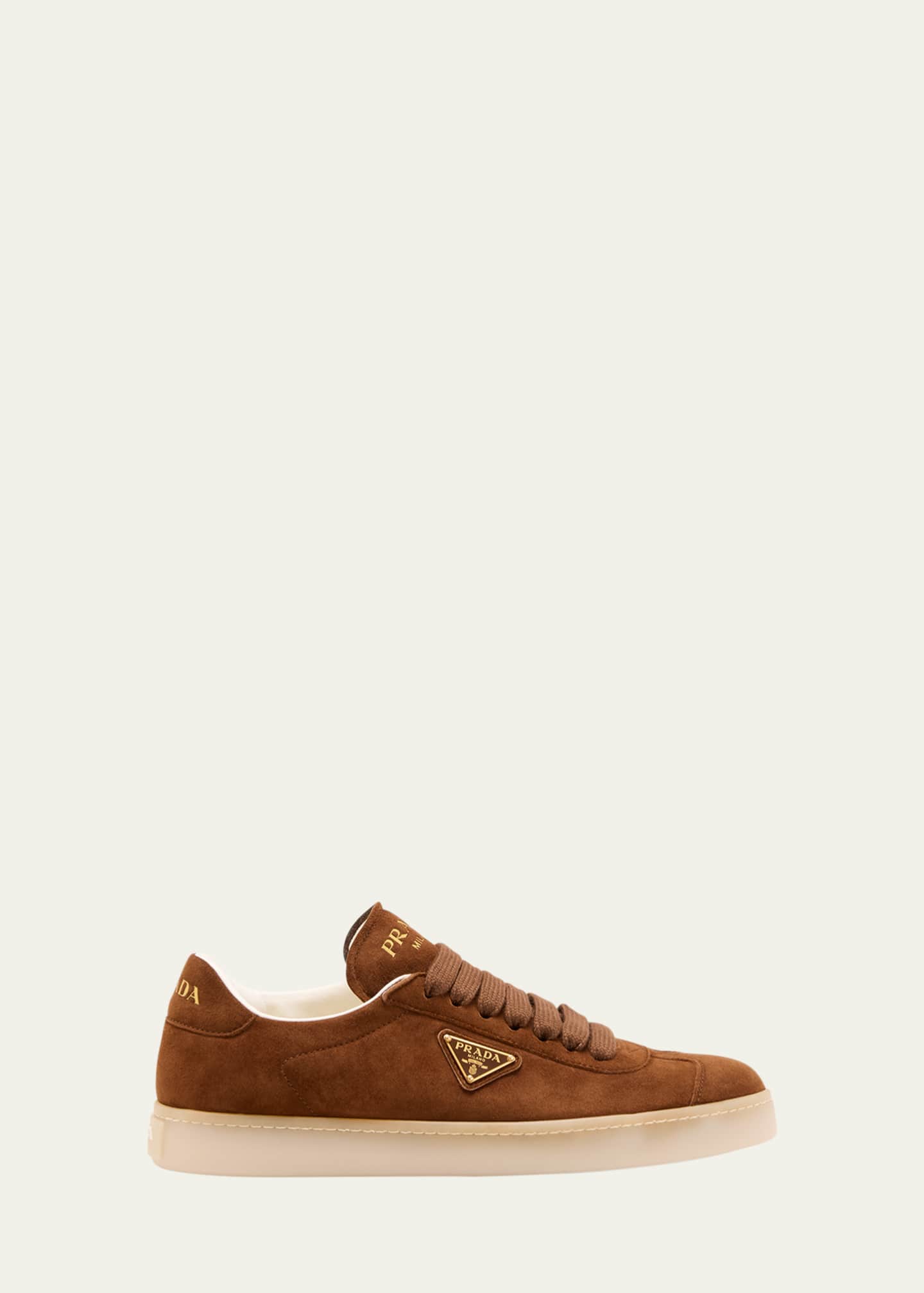 Prada Lane Suede Low-Top Sneakers Image 1 of 5
