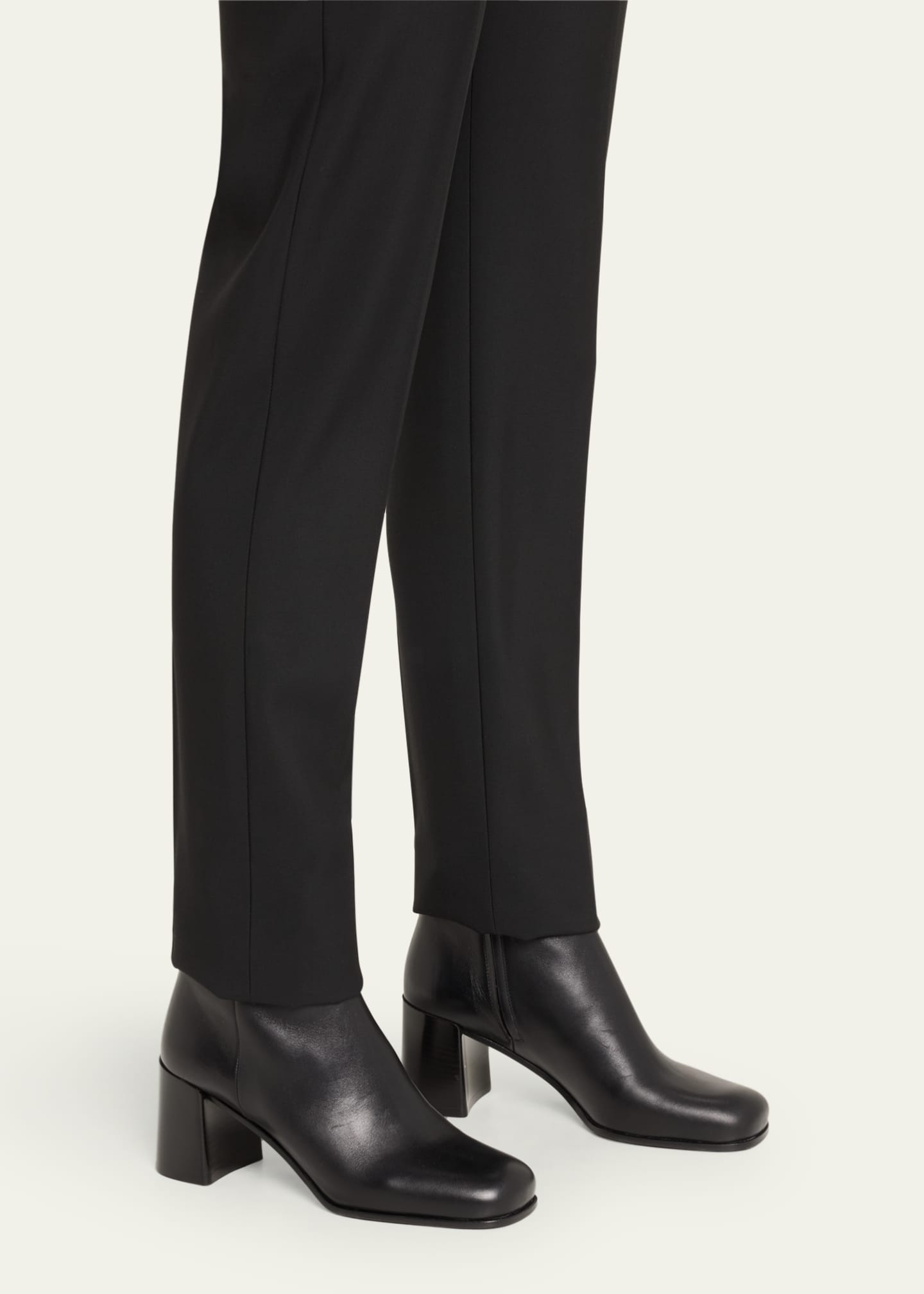 Prada Calfskin Block-Heel Ankle Boots Image 2 of 5