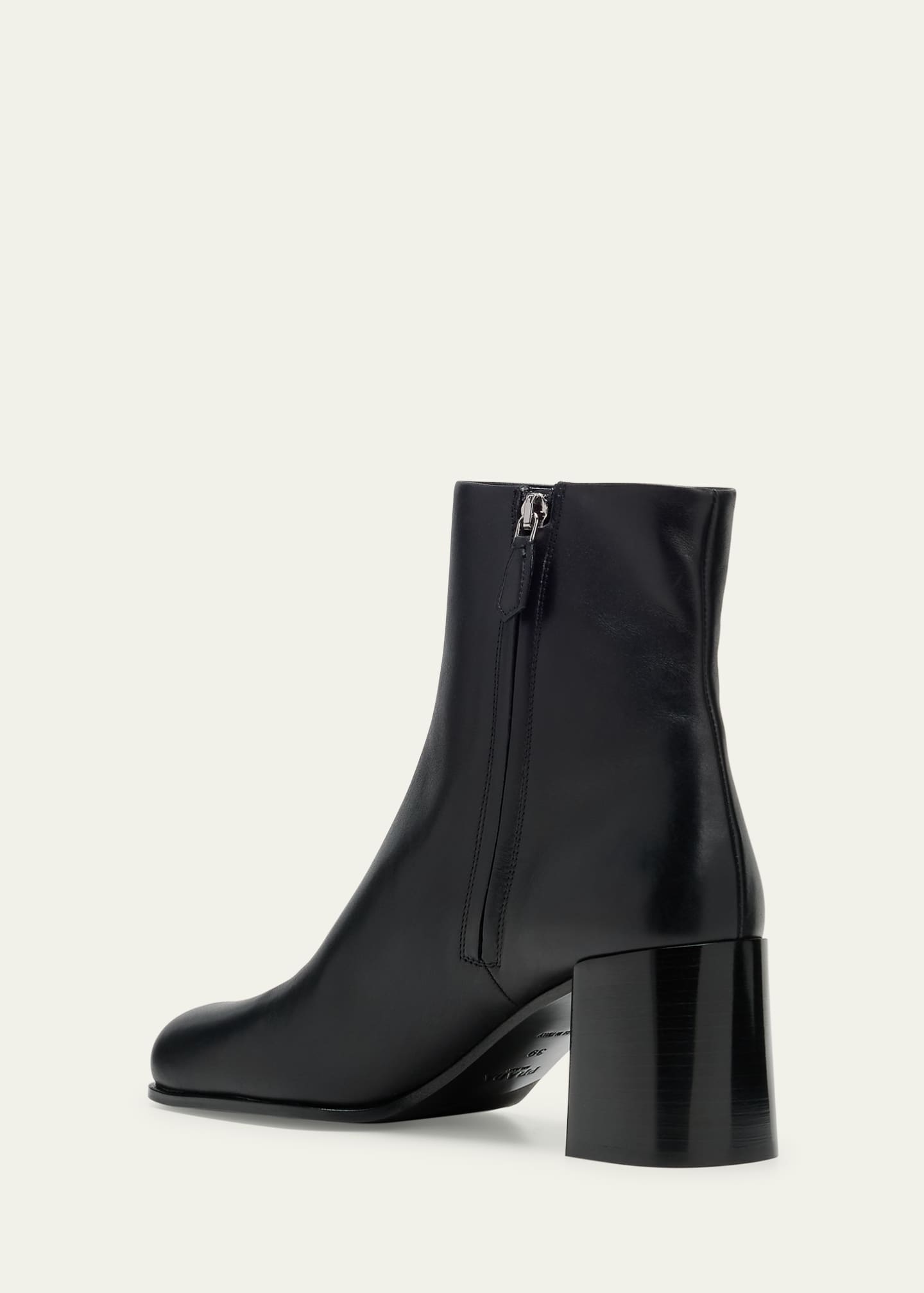 Prada Calfskin Block-Heel Ankle Boots Image 4 of 5