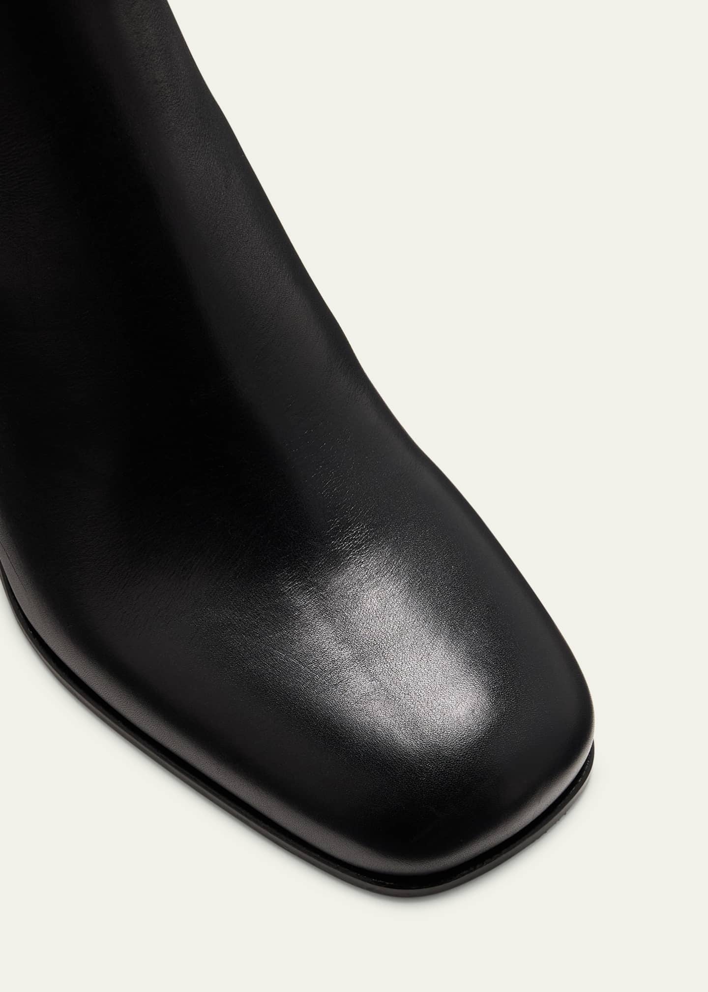 Prada Calfskin Block-Heel Ankle Boots Image 5 of 5
