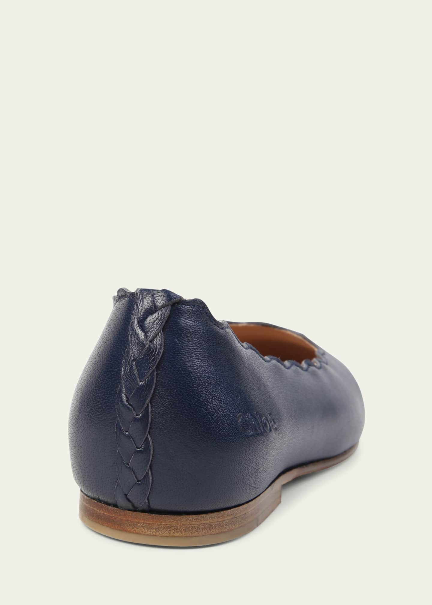 Chloe Girl's Scallop Trim Ballerina Flats, Toddlers/Kids Image 3 of 4