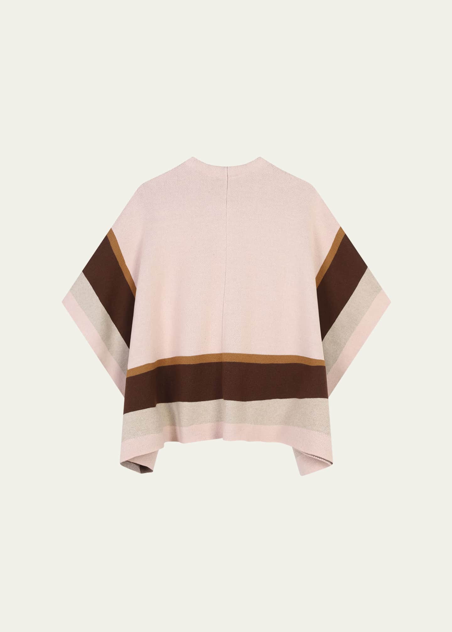Chloe Girl's Striped Logo-Print Cape, Size 4-6 Image 2 of 2