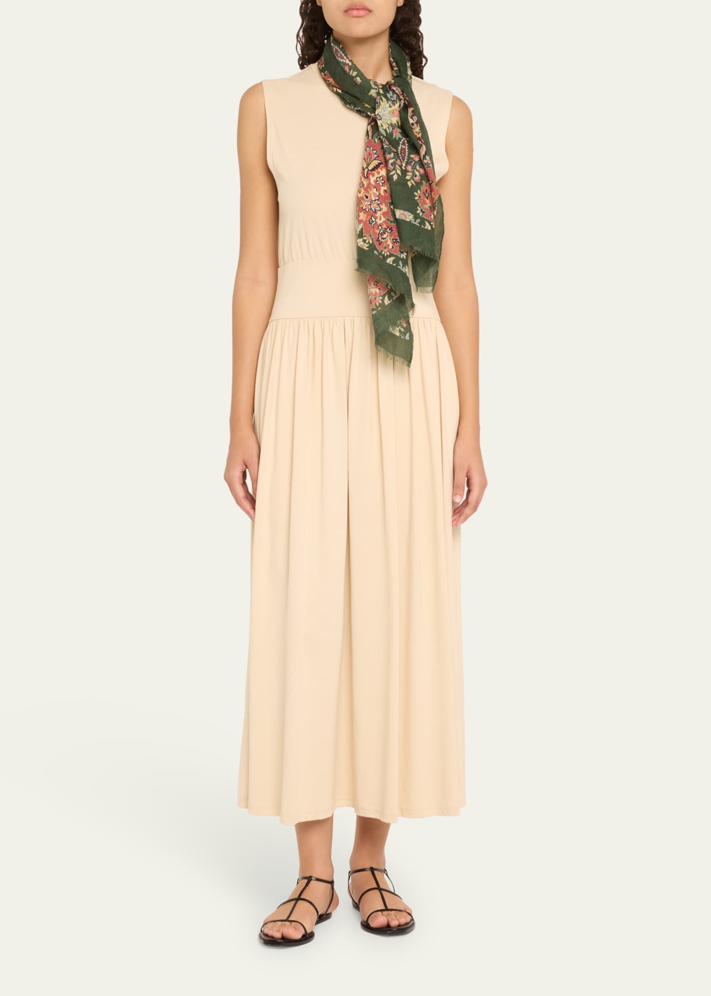 Etro Tosca Floral Wool-Blend Scarf Image 2 of 4
