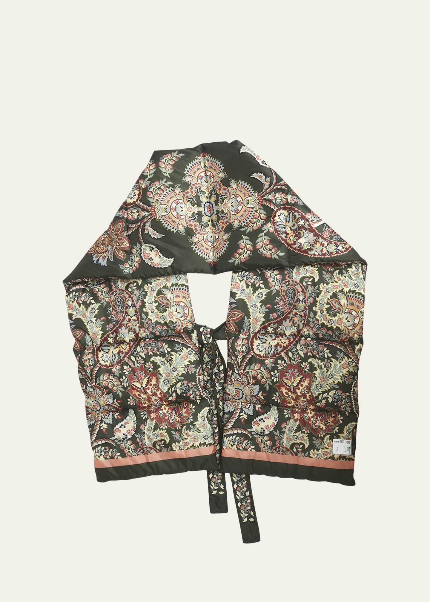 Etro Paisley Quilted Wool-Blend Scarf Image 4 of 4