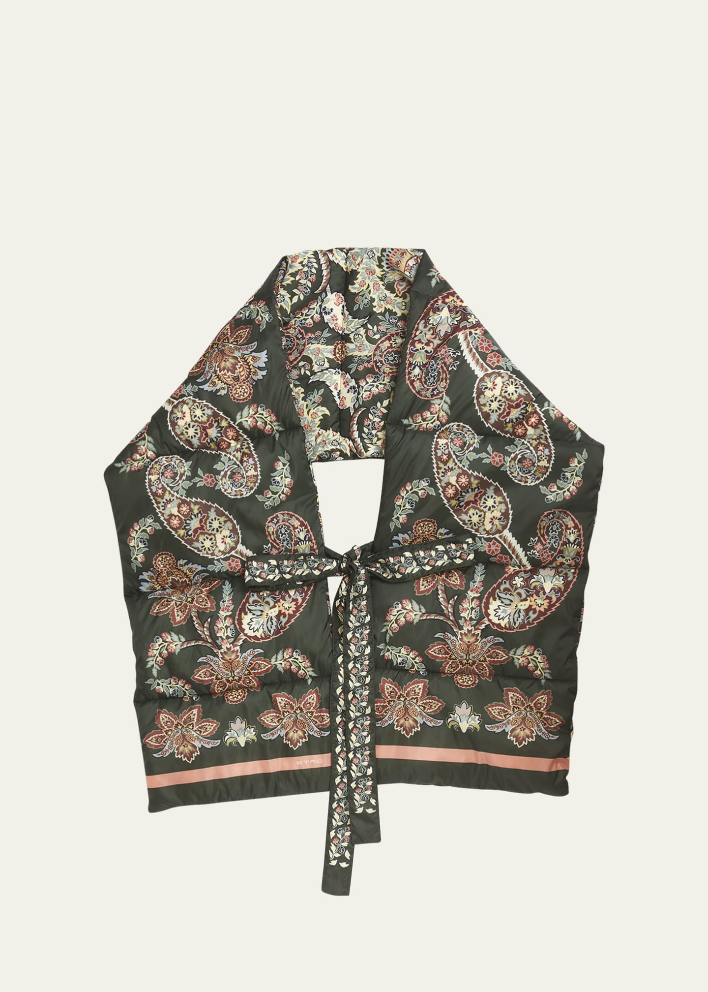 Etro Paisley Quilted Wool-Blend Scarf Image 1 of 4