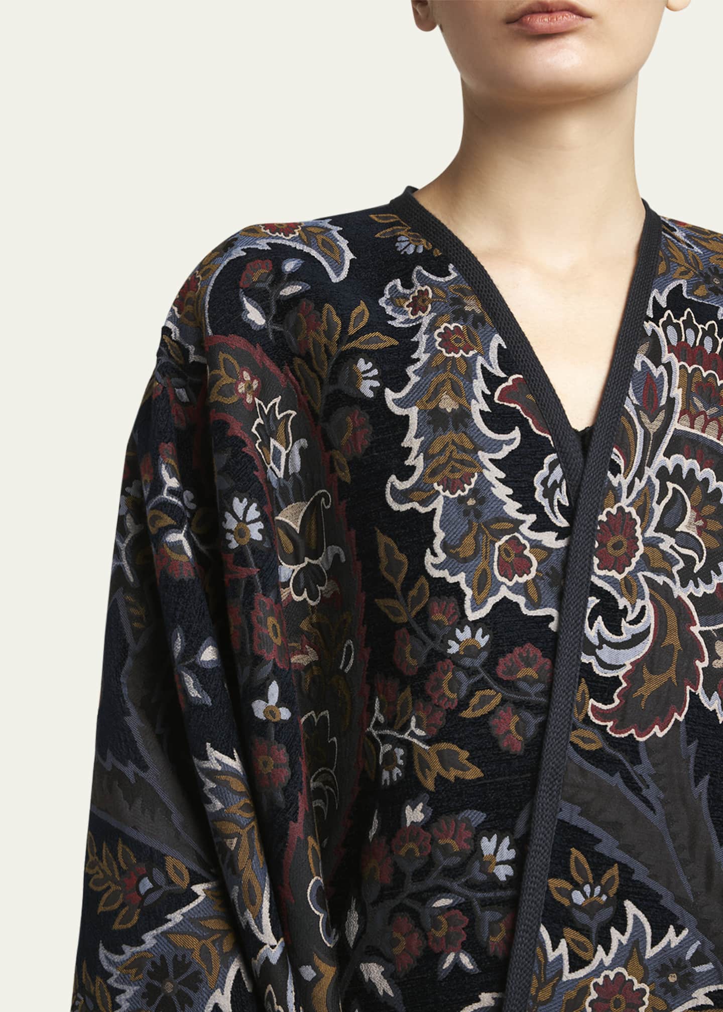 Etro Reversible Floral Jacquard Cape Image 5 of 5