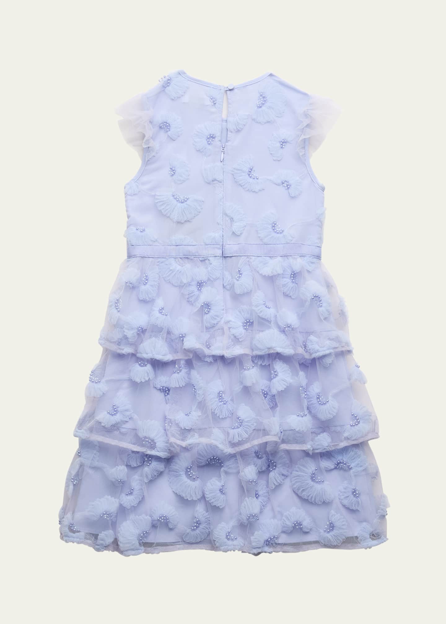 Self-Portrait Girl's Tulle Embellished Midi Dress, Size 3T-12 Image 2 of 3