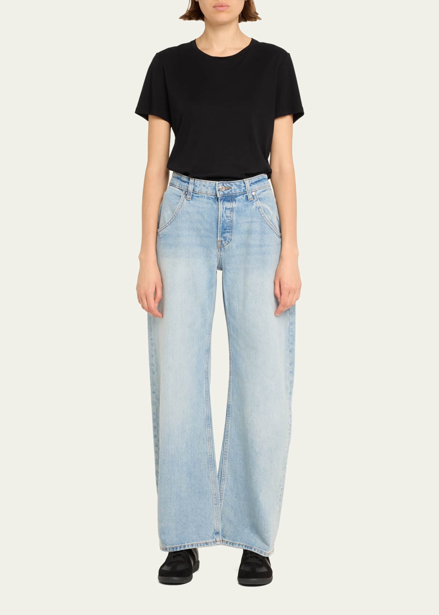 EB DENIM Enzo Mid-Rise Barrel Jeans Image 2 of 5