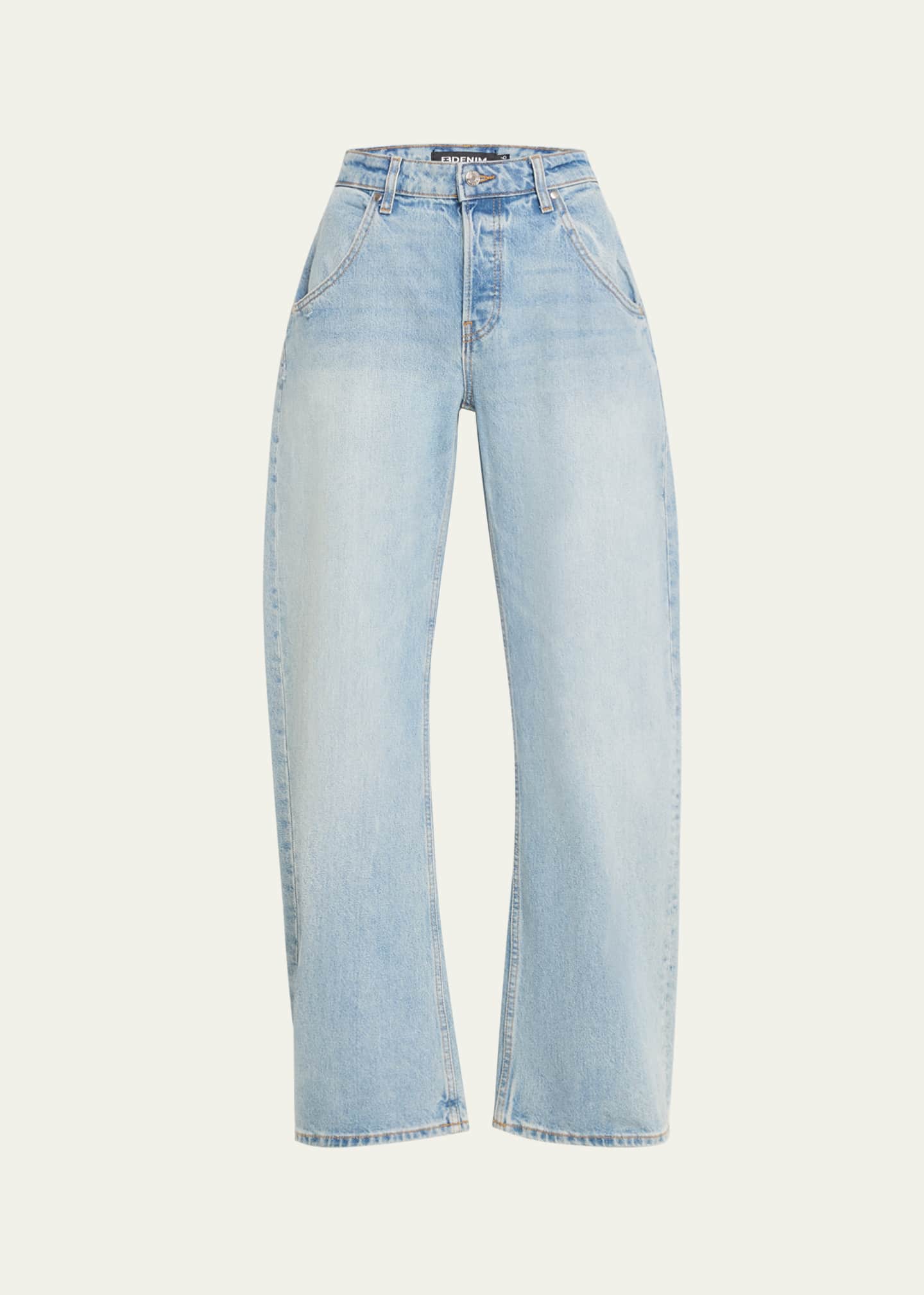 EB DENIM Enzo Mid-Rise Barrel Jeans Image 1 of 5