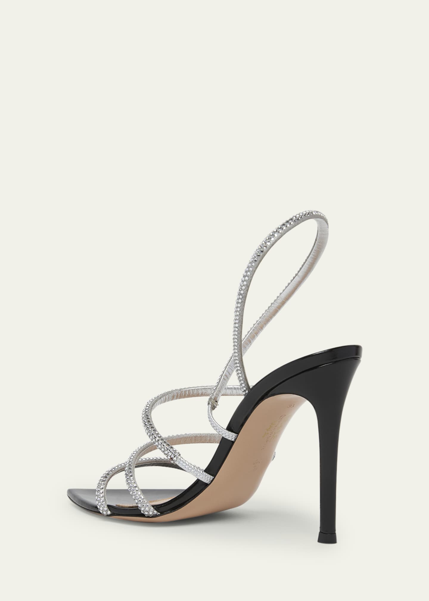 Gianvito Rossi Strass Patent Strappy Cocktail Sandals Image 4 of 5