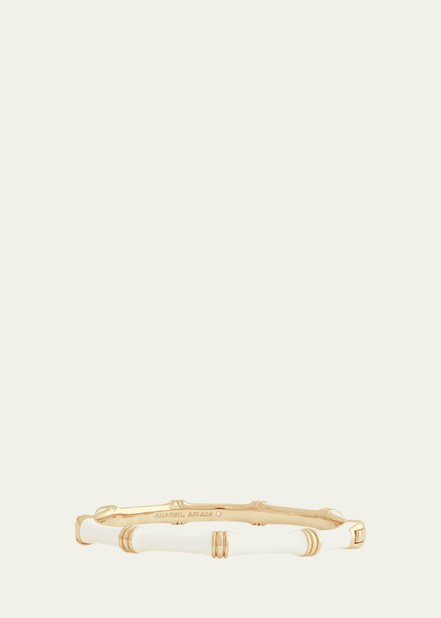 Anabel Aram Jewelry Bamboo Enameled Hinged Bangle Image 1 of 5