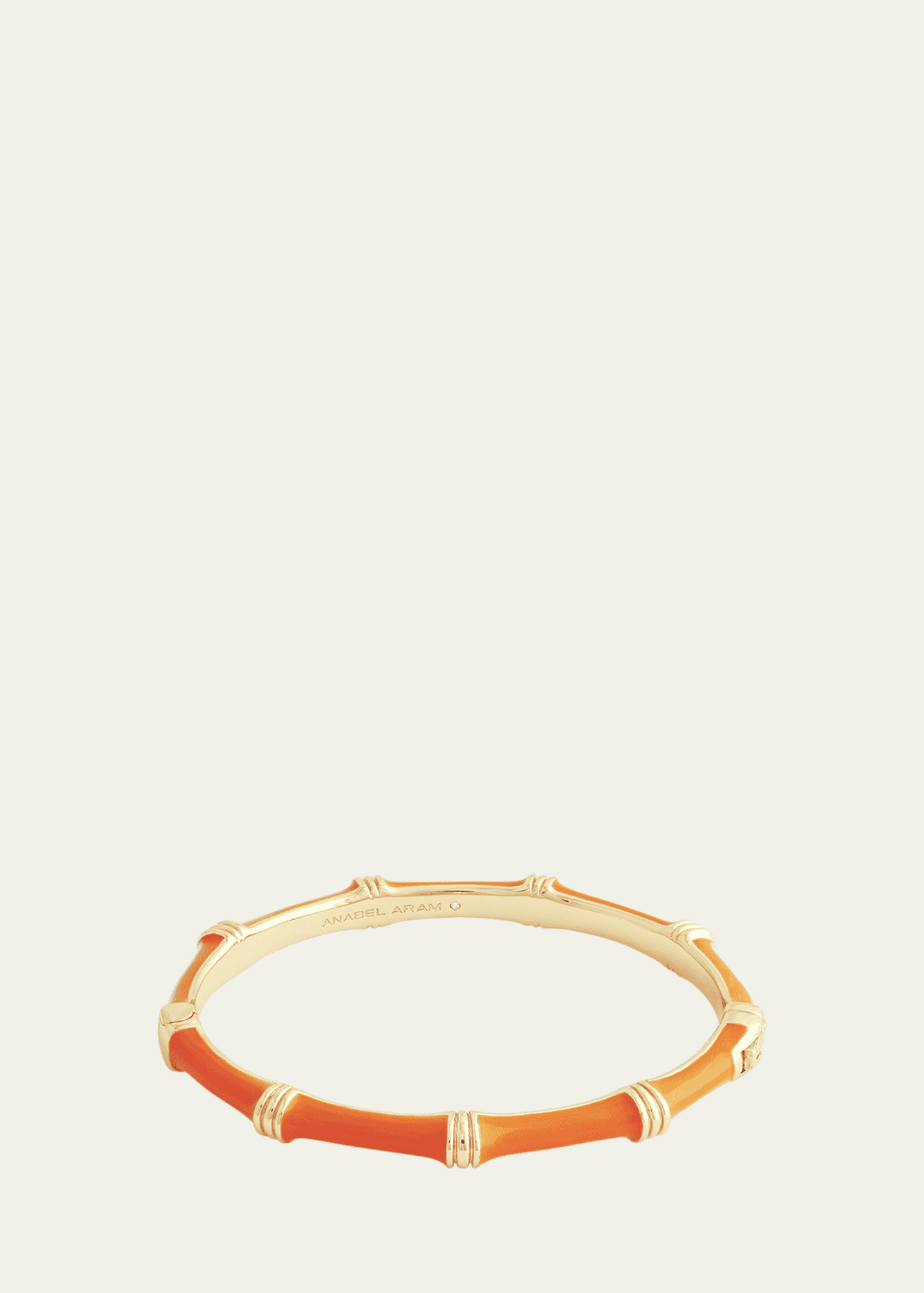 Bamboo Enameled Hinged Bangle