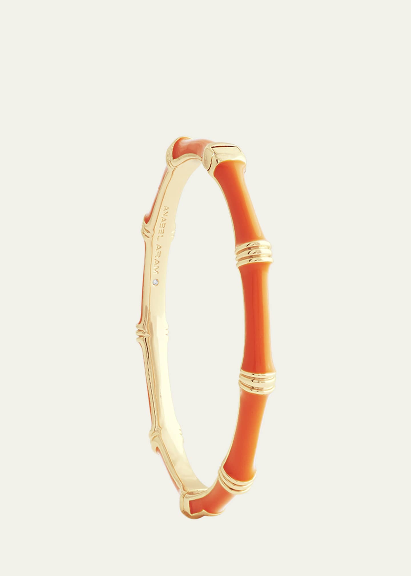 Bamboo Enameled Hinged Bangle