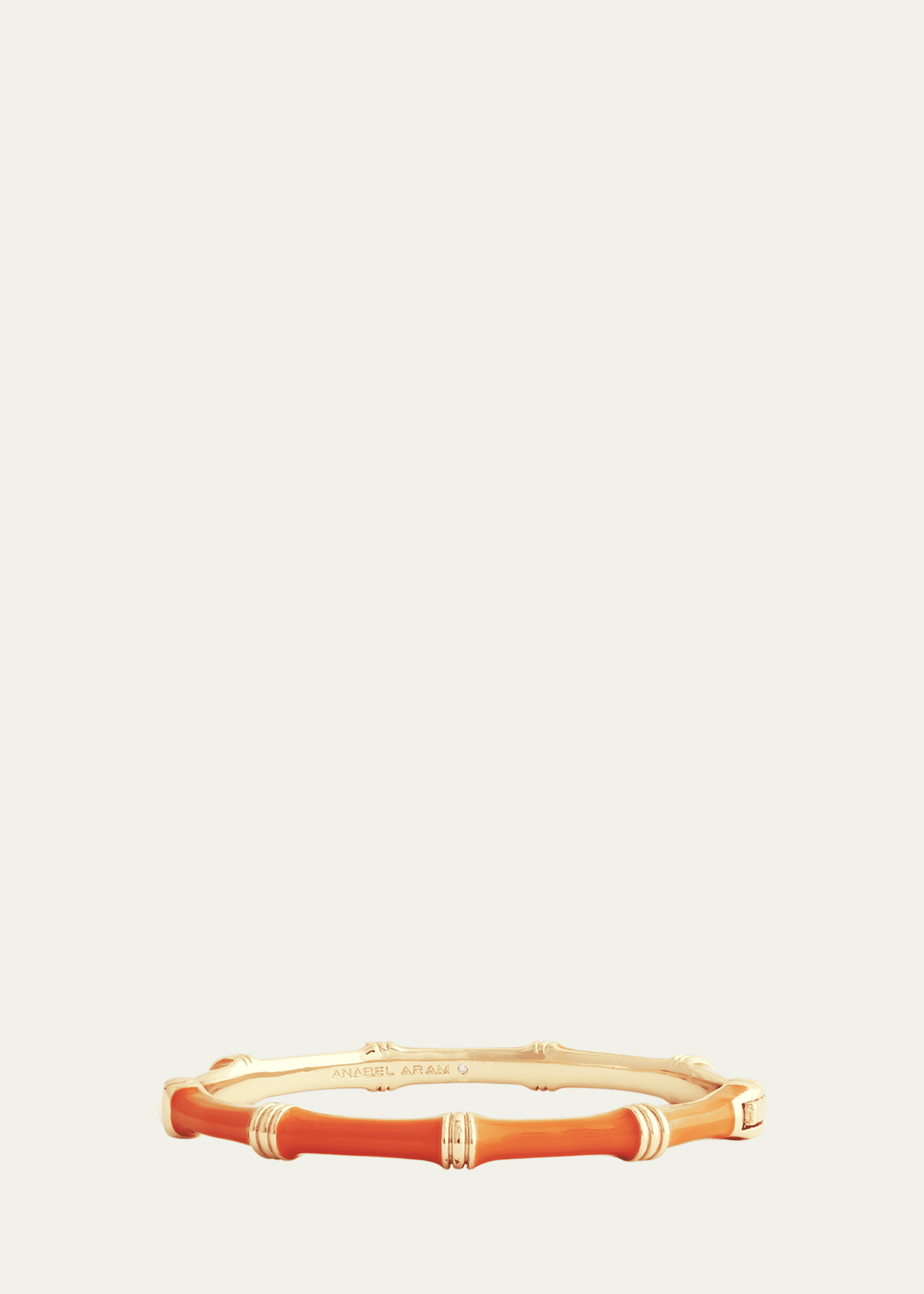 Bamboo Enameled Hinged Bangle
