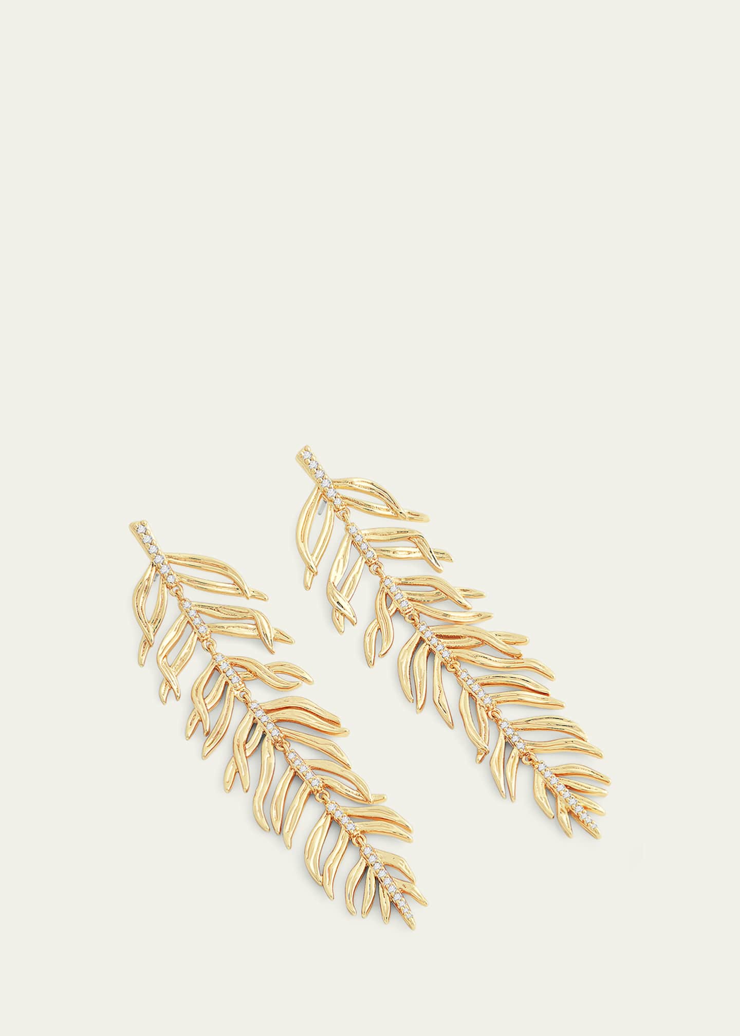Anabel Aram Jewelry Palm Leaves Dangle Earrings Image 3 of 4