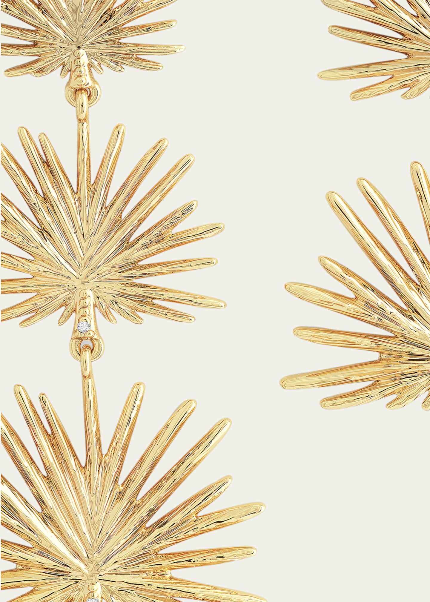 Anabel Aram Jewelry Triple Fan Palm Dangle Earrings, Small Image 4 of 4