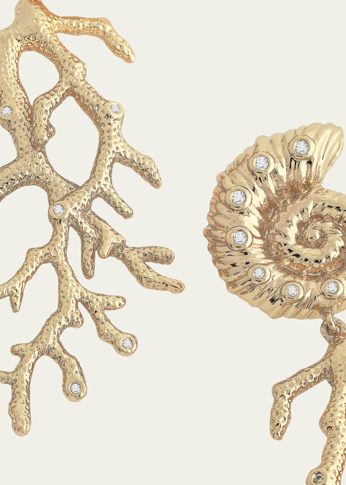 Anabel Aram Jewelry Shell with Coral Drop Earrings Image 4 of 4