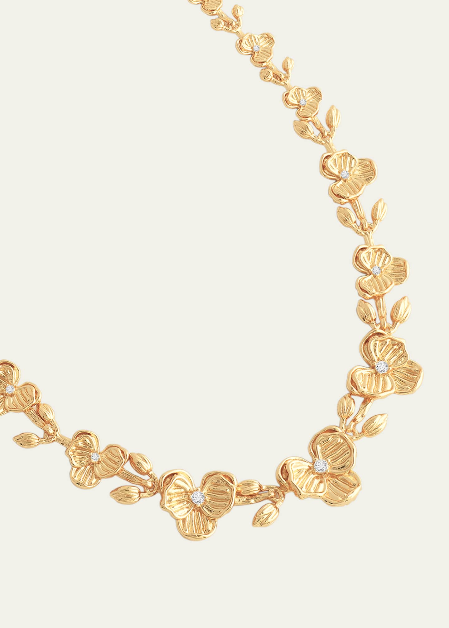 Anabel Aram Jewelry Orchid Link Necklace Image 4 of 4