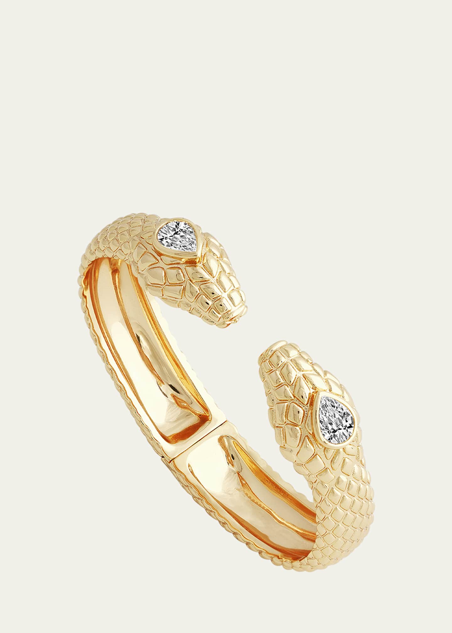 Anabel Aram Jewelry Serpent Double Head Hinged Bracelet Image 3 of 4