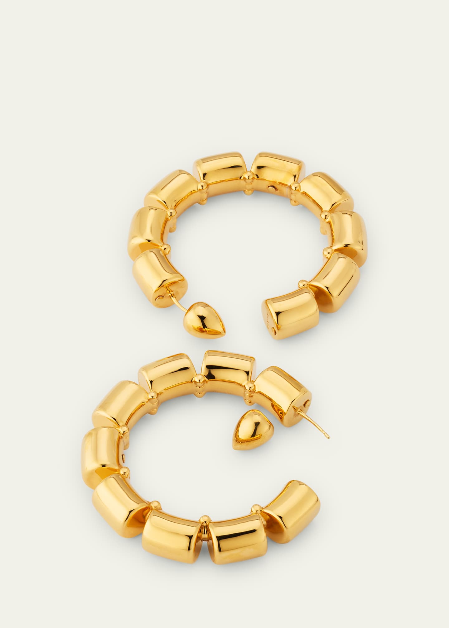 ALAIA Goldtone Coil Hoop Earrings Image 4 of 4