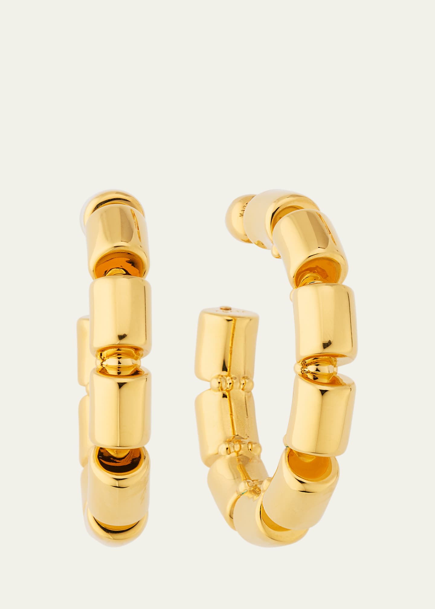 ALAIA Goldtone Coil Hoop Earrings Image 1 of 4