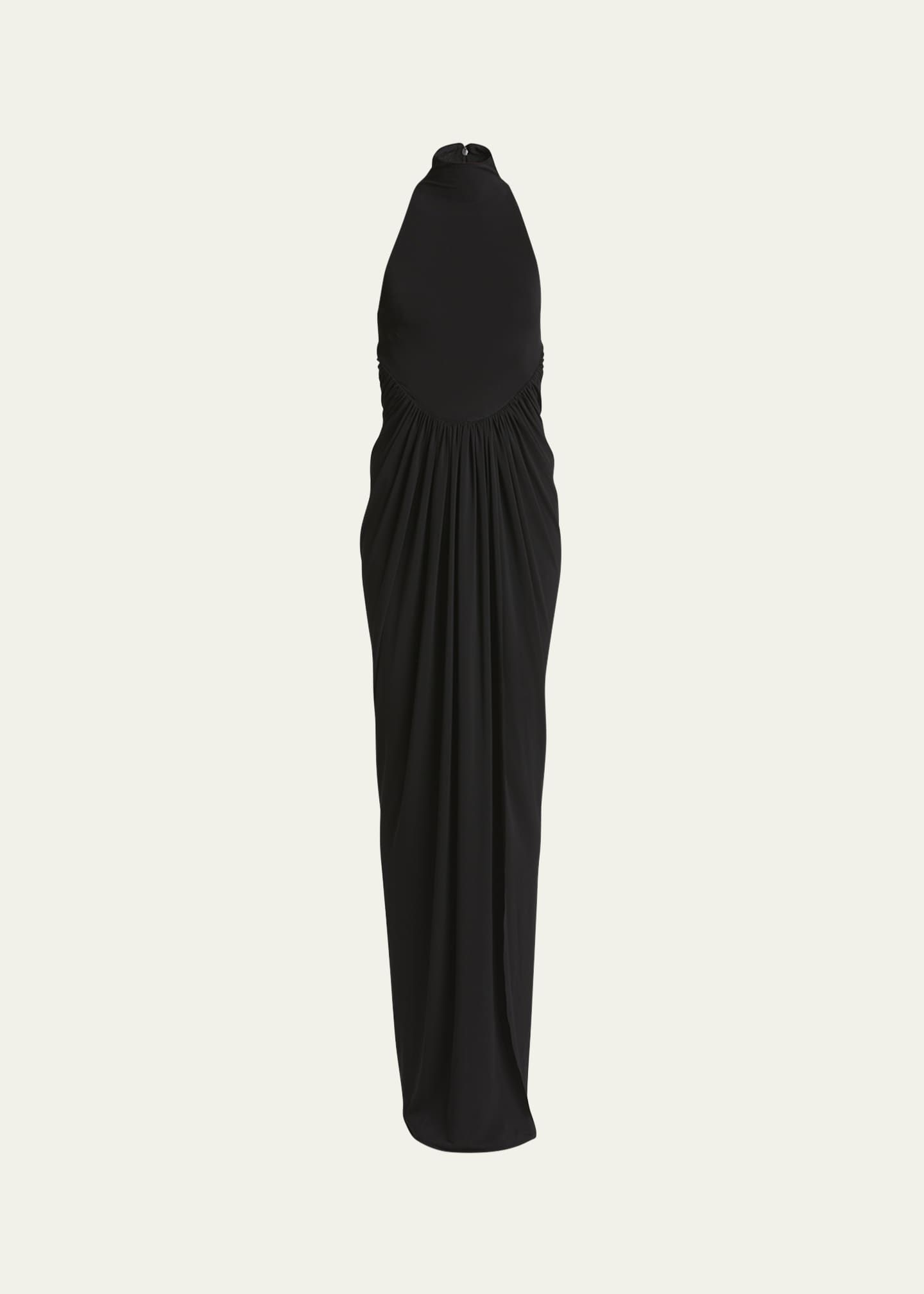 ALAIA High Neck Draped Waist Gown Image 1 of 5