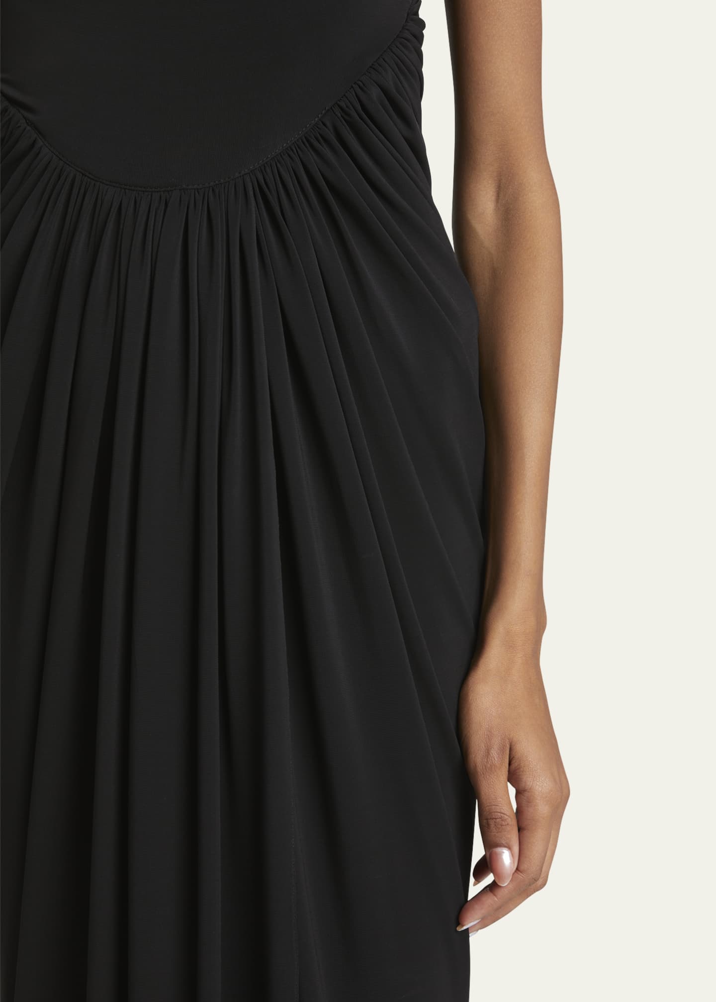 ALAIA High Neck Draped Waist Gown Image 5 of 5