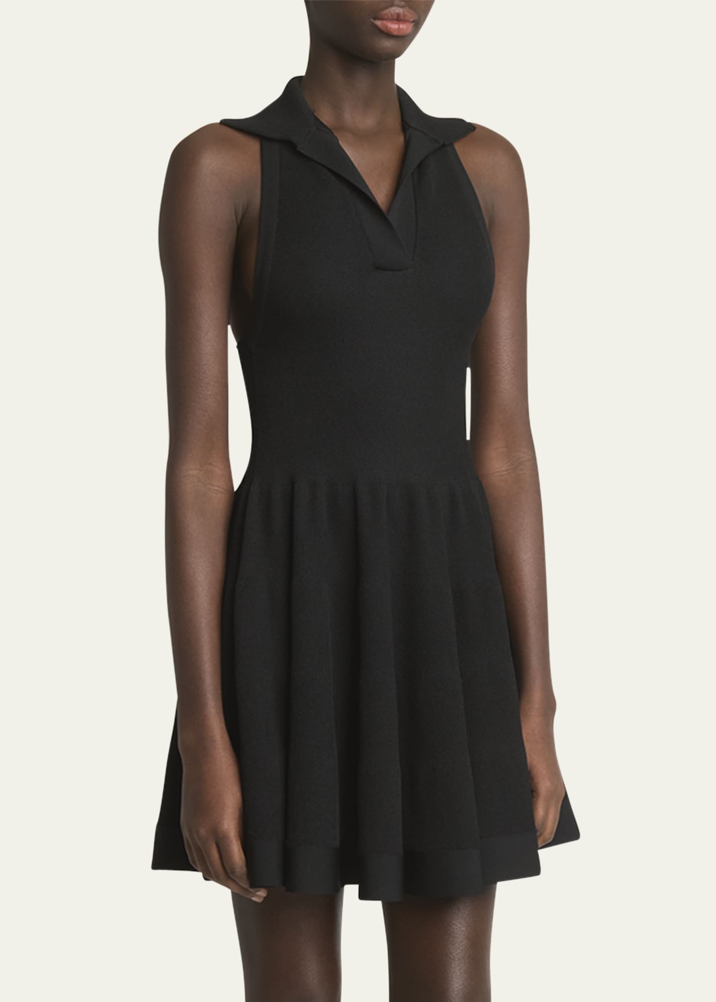 Racerback Polo Mini Skater Dress