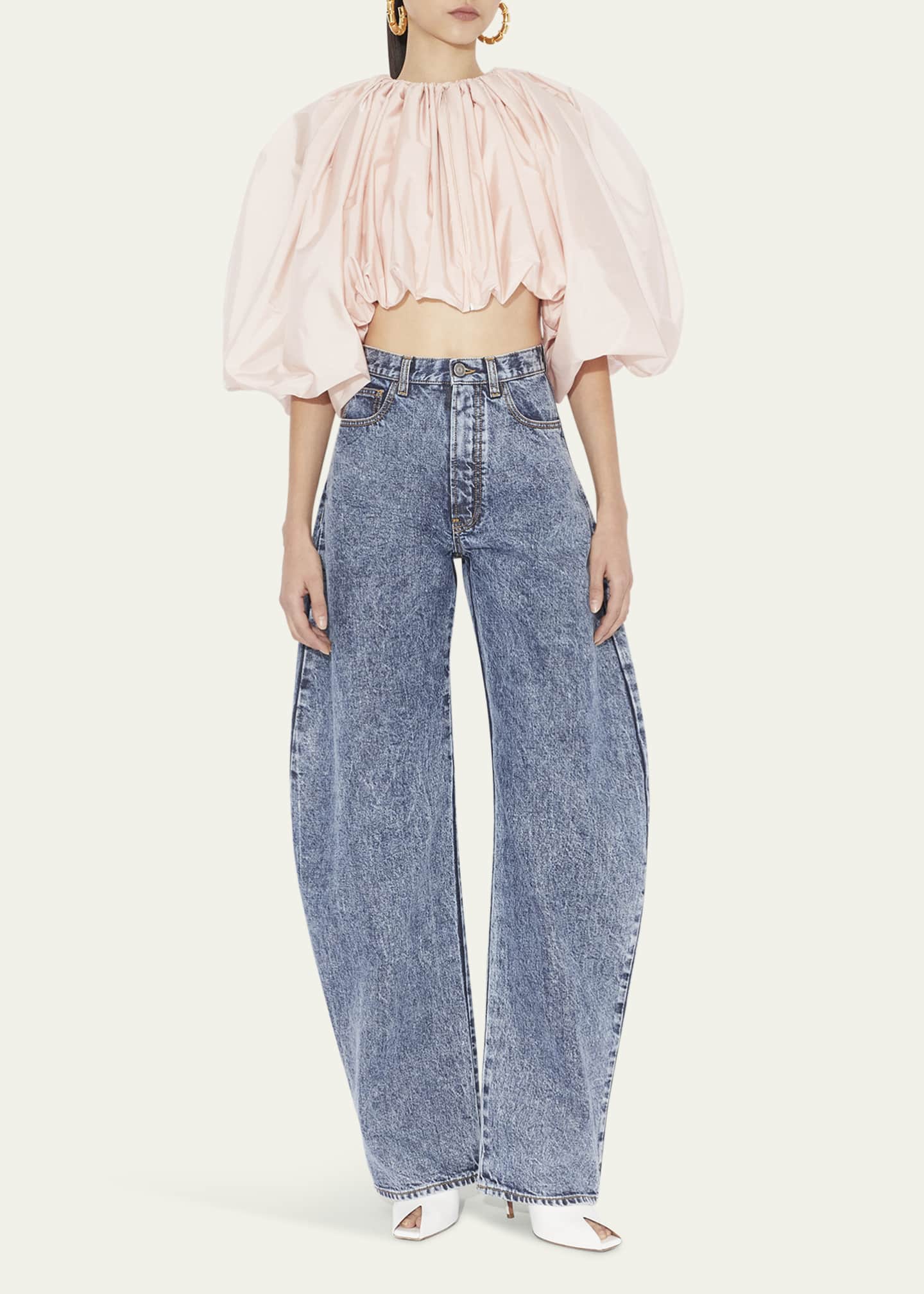 ALAIA Rounded Leg Denim Pants Image 2 of 5