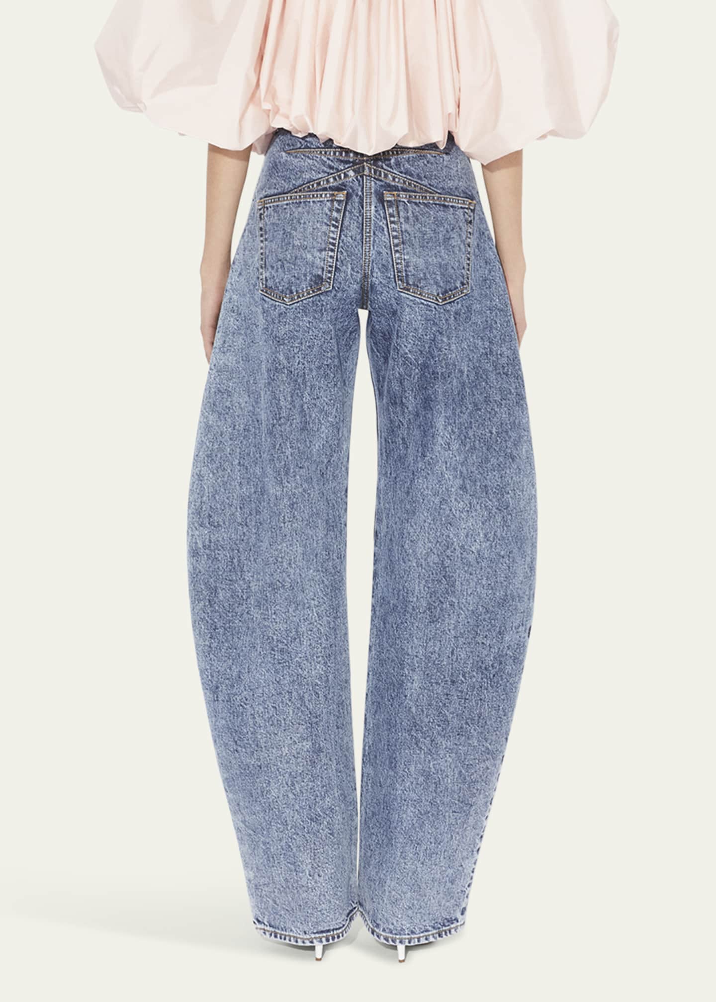 ALAIA Rounded Leg Denim Pants Image 3 of 5