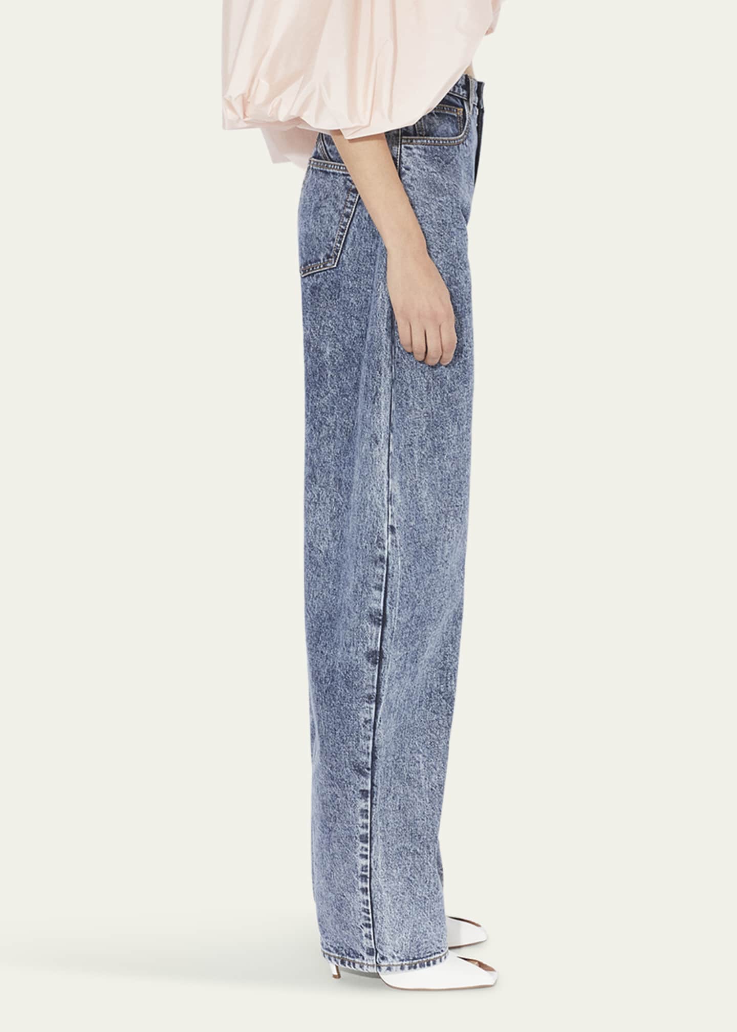 ALAIA Rounded Leg Denim Pants Image 4 of 5