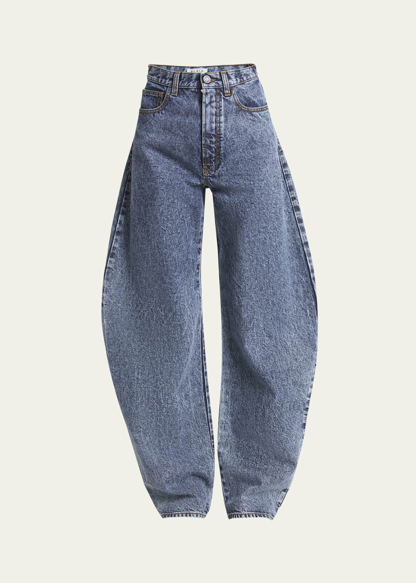 ALAIA Rounded Leg Denim Pants Image 1 of 5