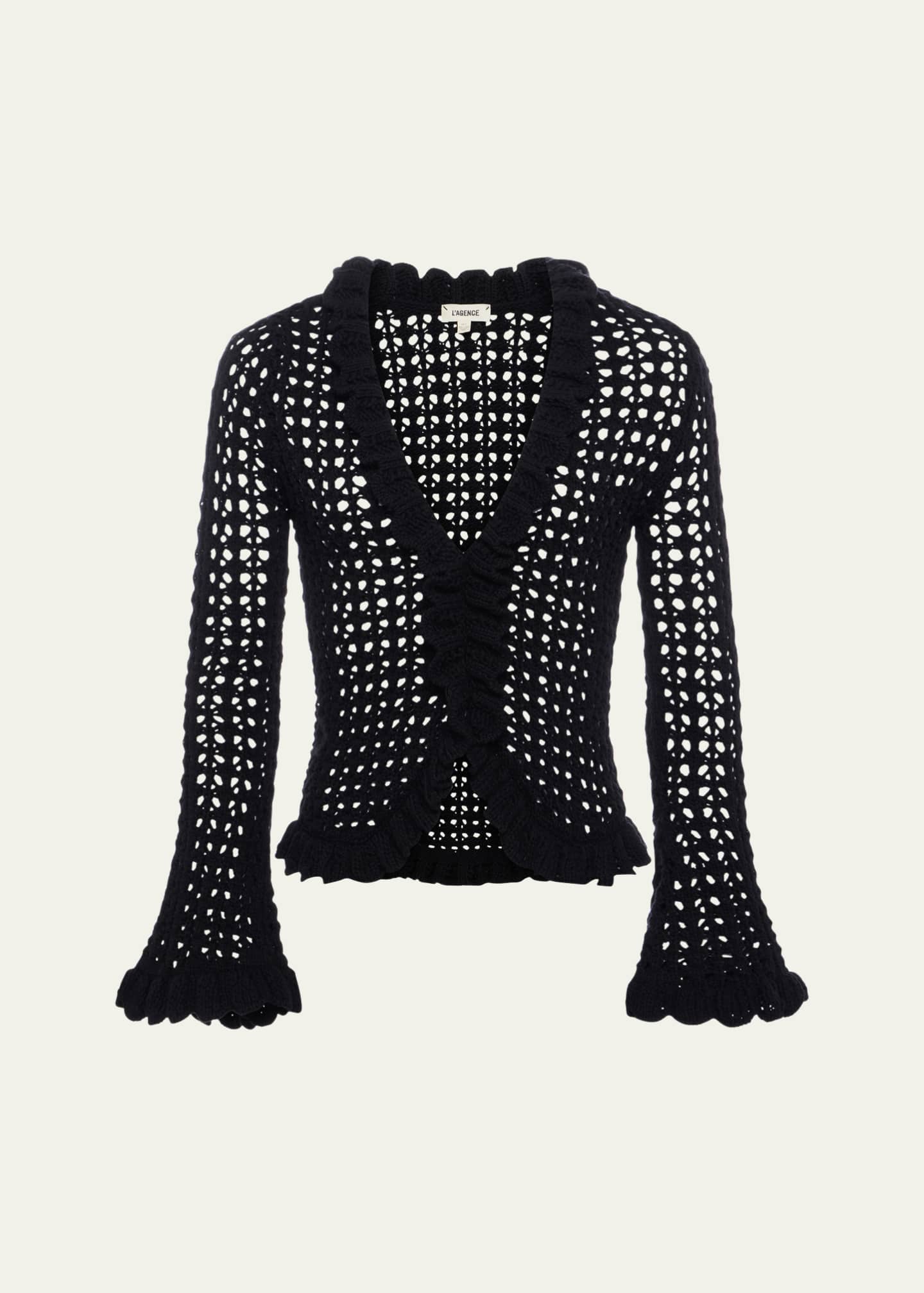 L'Agence Solaris Open Stitch Cardigan Image 1 of 5