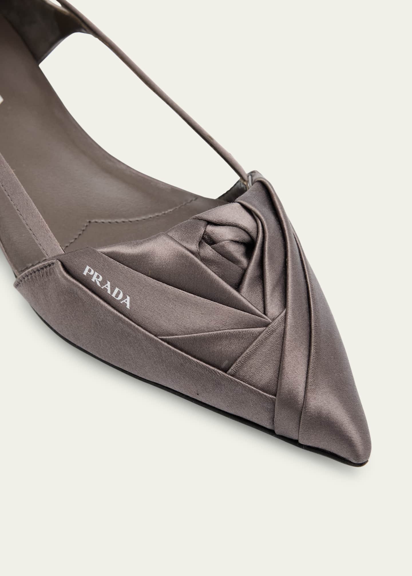Satin Rose Cutout Ballerina Flats