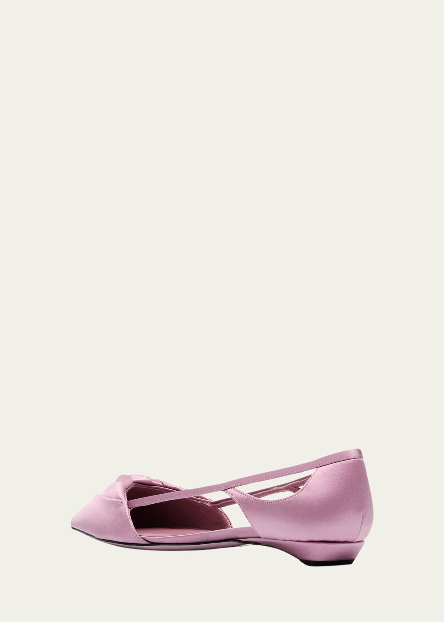 Prada Satin Rose Cutout Ballerina Flats - Bergdorf Goodman