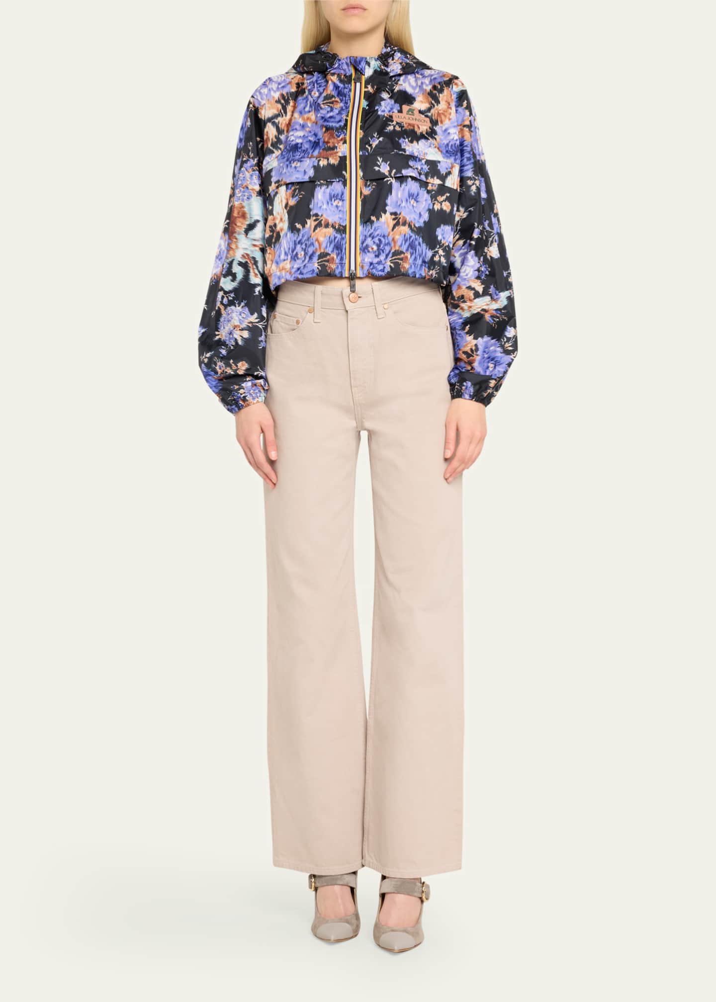 Ulla Johnson x K-Way Cropeley Cropped Wind-Resistant Jacket Image 2 of 5