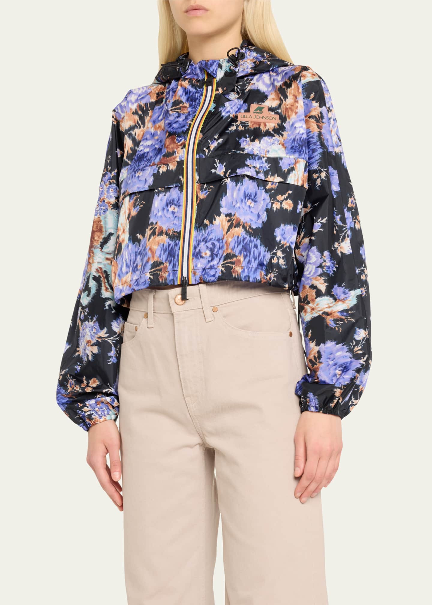 Ulla Johnson x K-Way Cropeley Cropped Wind-Resistant Jacket Image 4 of 5