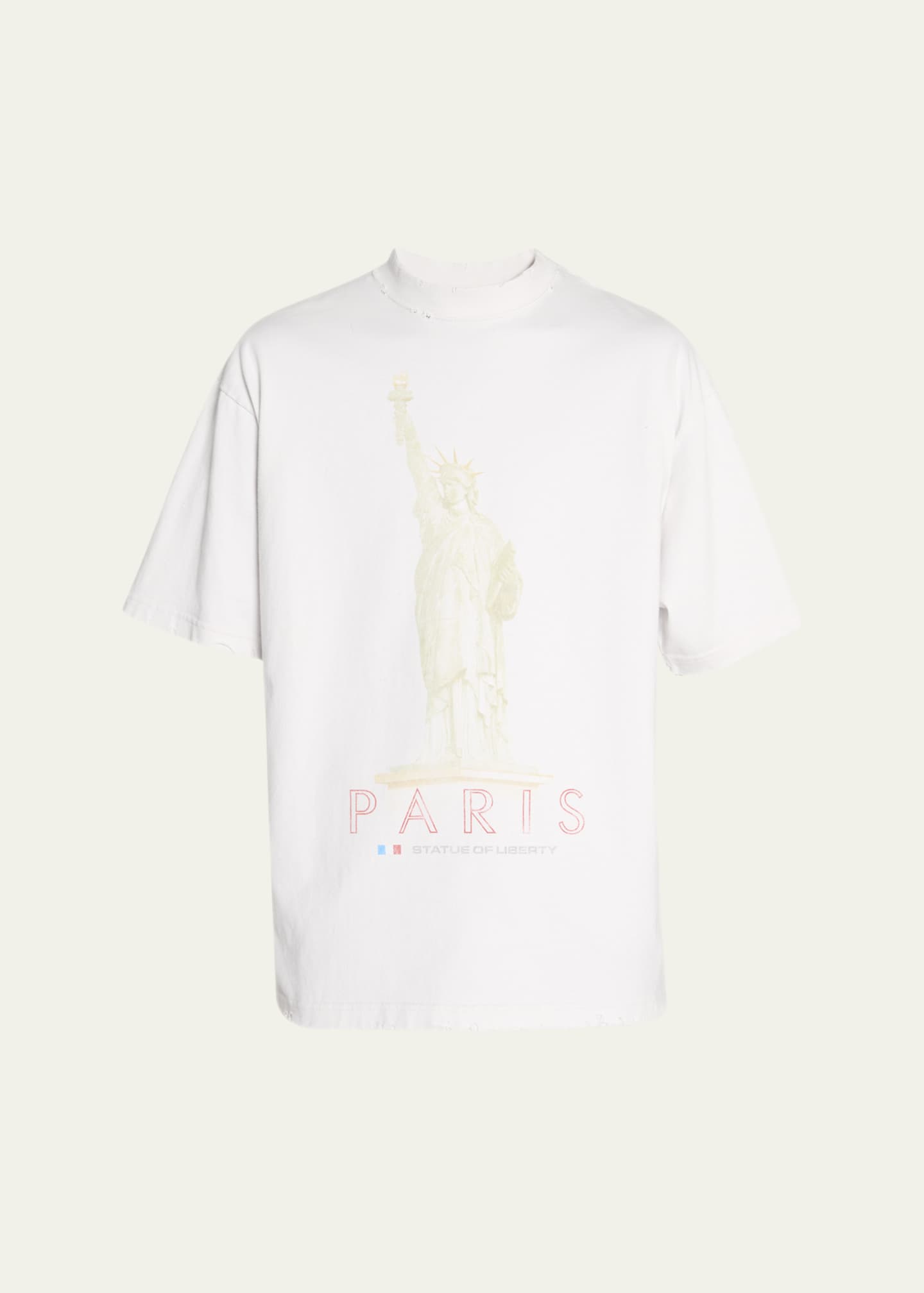 Balenciaga Men's Paris Liberty Medium-Fit T-Shirt Image 1 of 5
