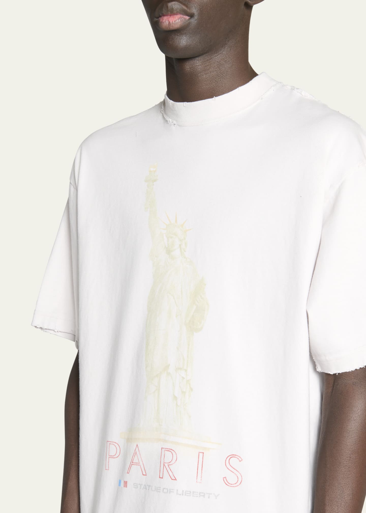 Balenciaga Men's Paris Liberty Medium-Fit T-Shirt Image 5 of 5
