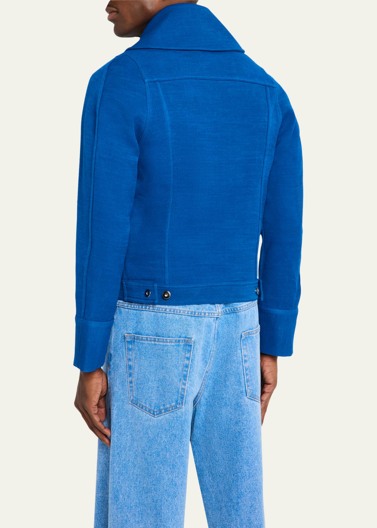 BIANCA SAUNDERS Men's Double-Face Twill Trucker Jacket Image 3 of 5