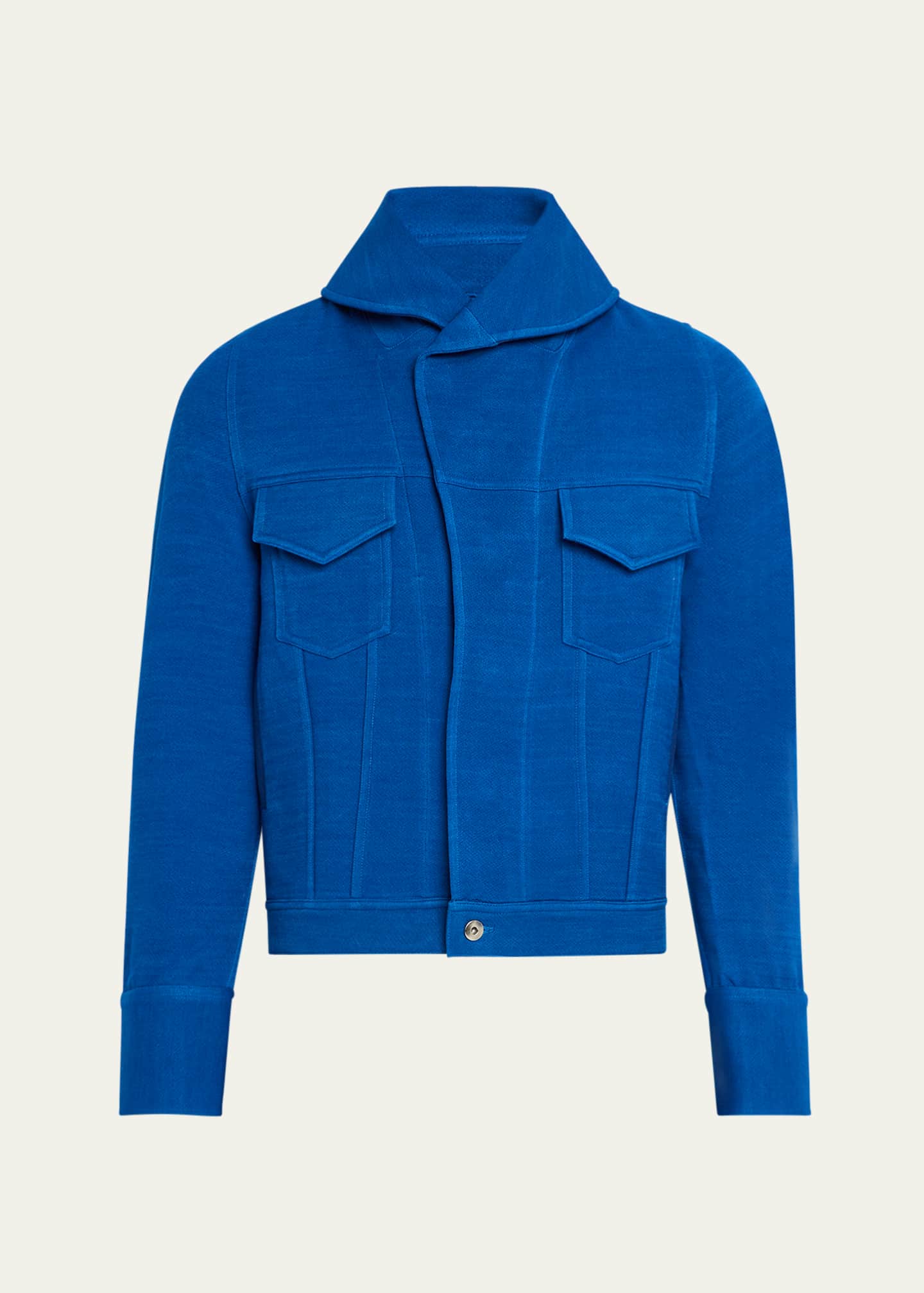 BIANCA SAUNDERS Men's Double-Face Twill Trucker Jacket Image 1 of 5