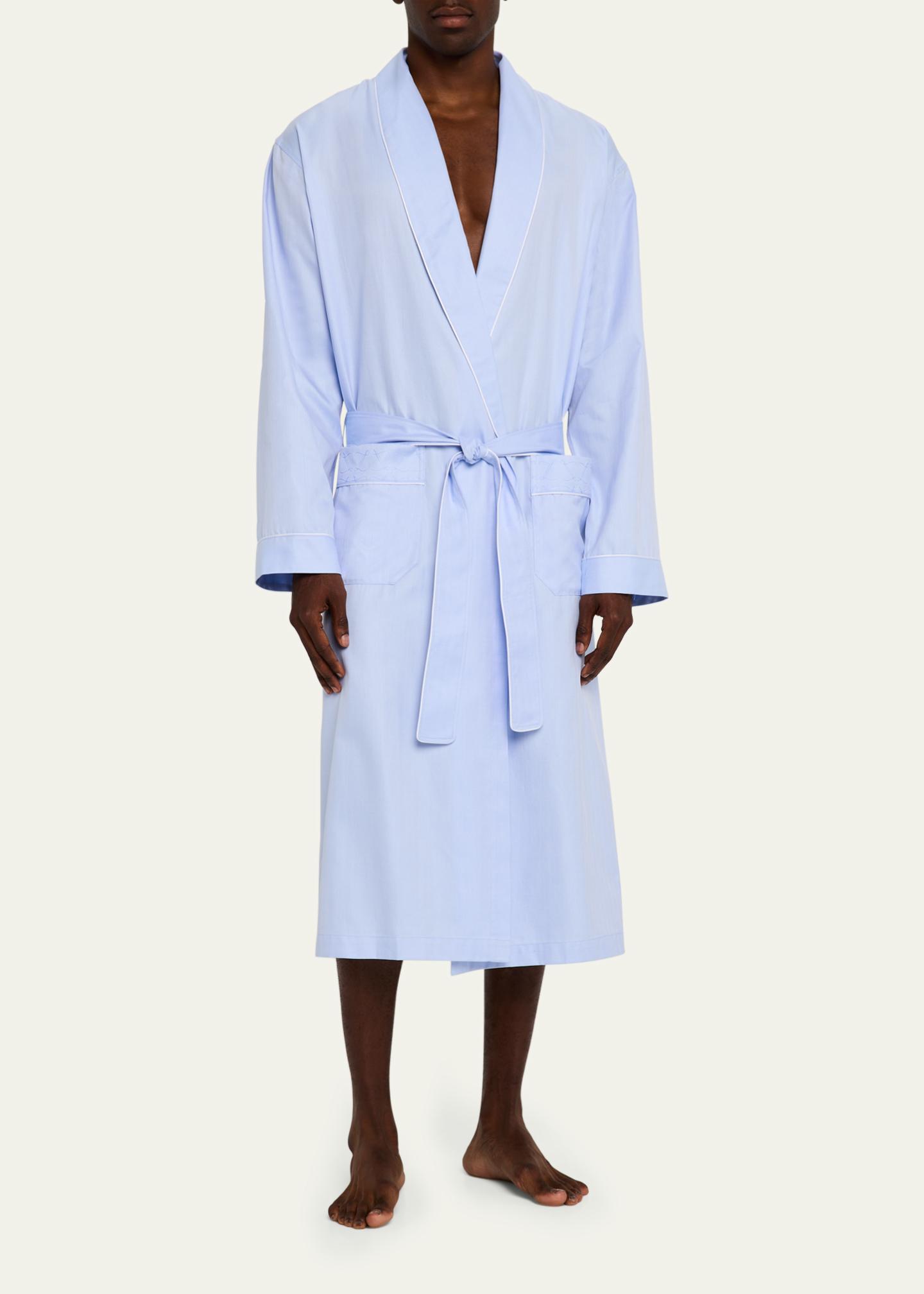 Zimmerli Men's Woven Sea Island Cotton Robe - Bergdorf Goodman