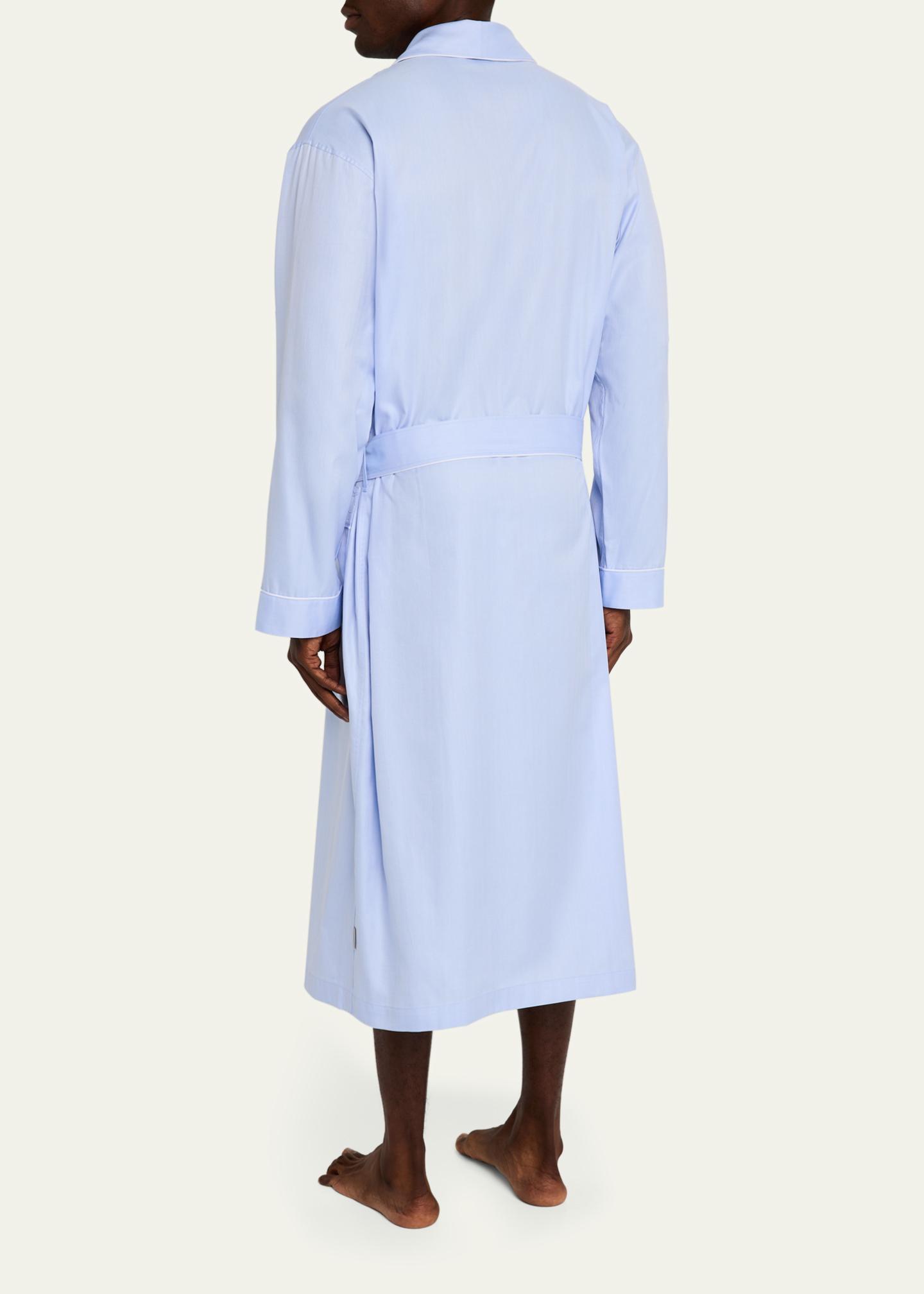 Zimmerli Men's Woven Sea Island Cotton Robe - Bergdorf Goodman