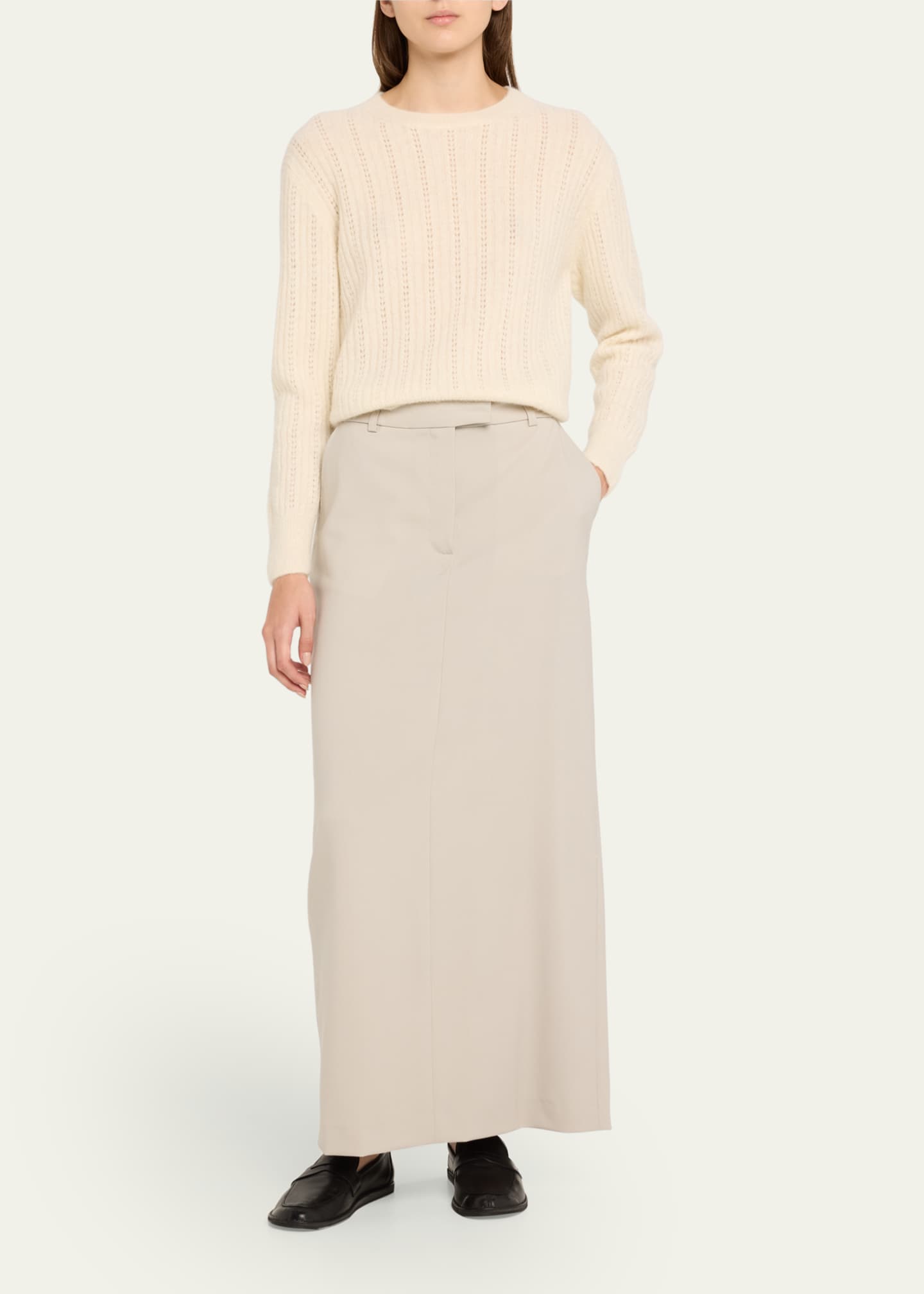 Officine Generale Oxana Italian Wool Pencil Skirt Image 2 of 5
